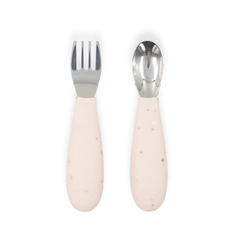 Fork and Spoon Set - Blush Speckle
