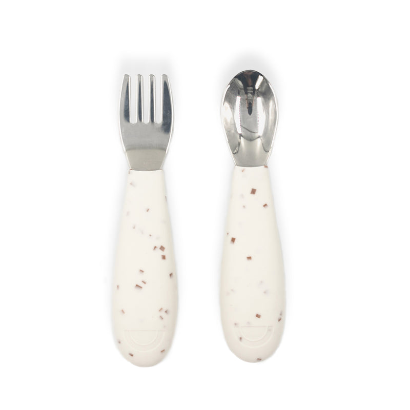 Fork and Spoon Set - Brown Speckle