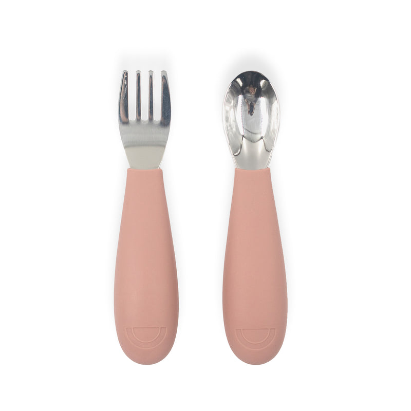 Fork and Spoon Set - Pale Terracotta