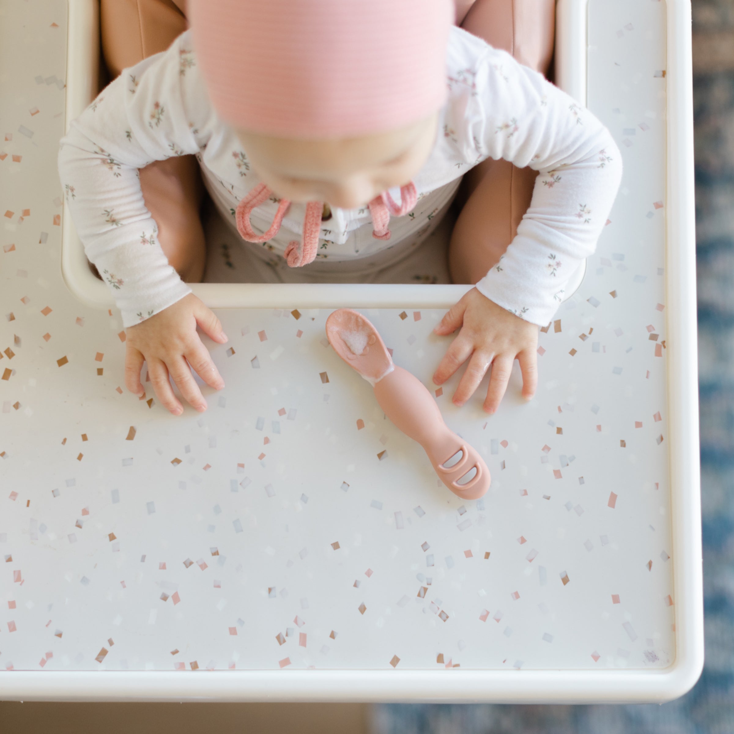 IKEA Highchair Silicone Placemat - Terrazzo on Milk