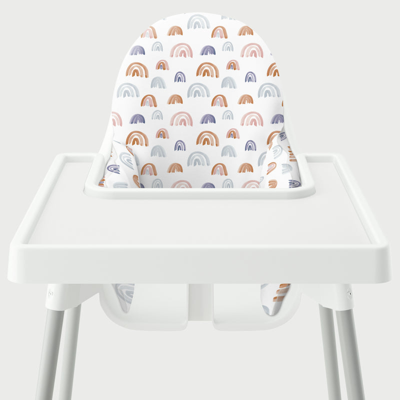 Highchair Cushion Cover - Earthtone Rainbows