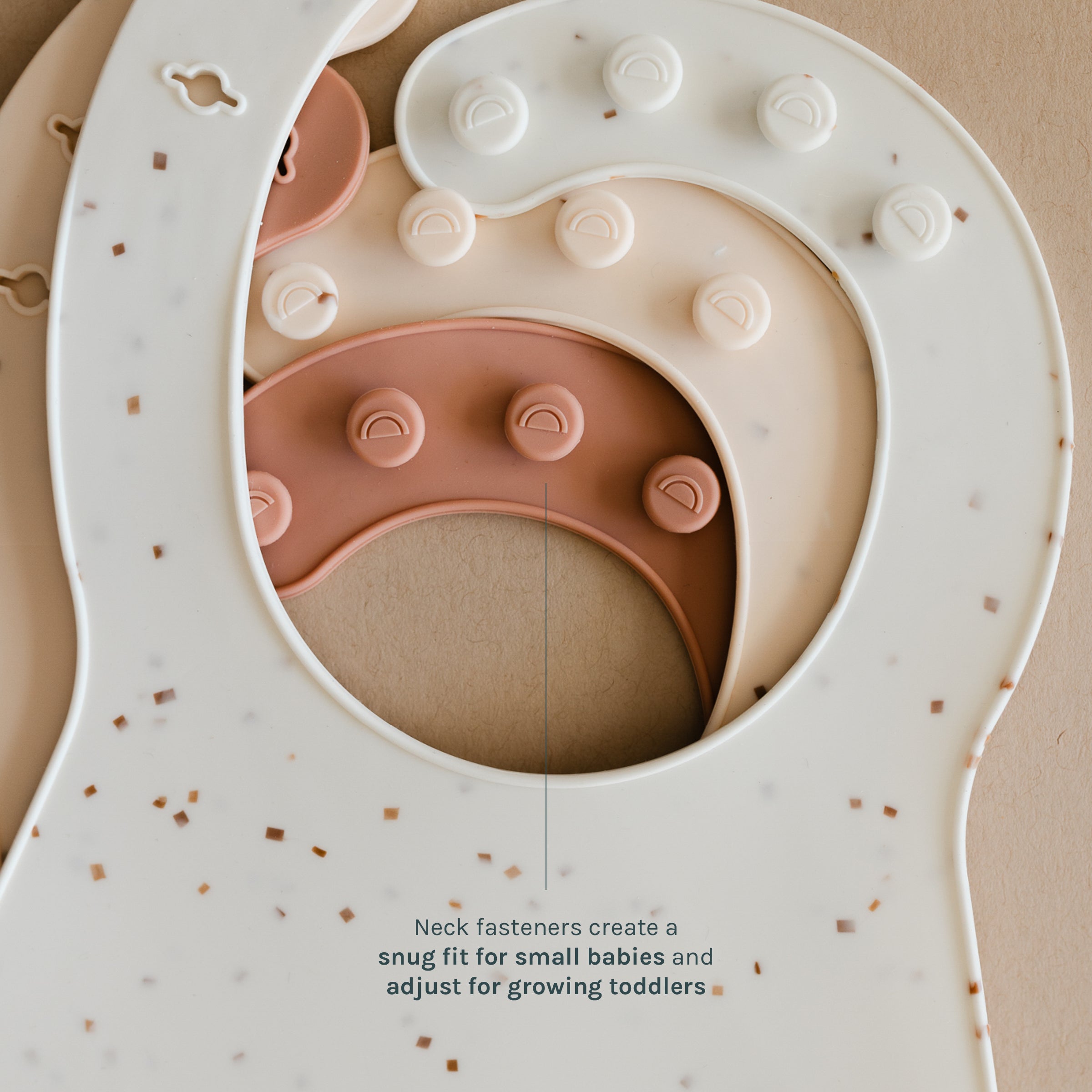 Silicone Bib - Blush Speckle
