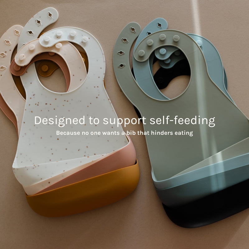 Silicone Bib - Brown Speckle