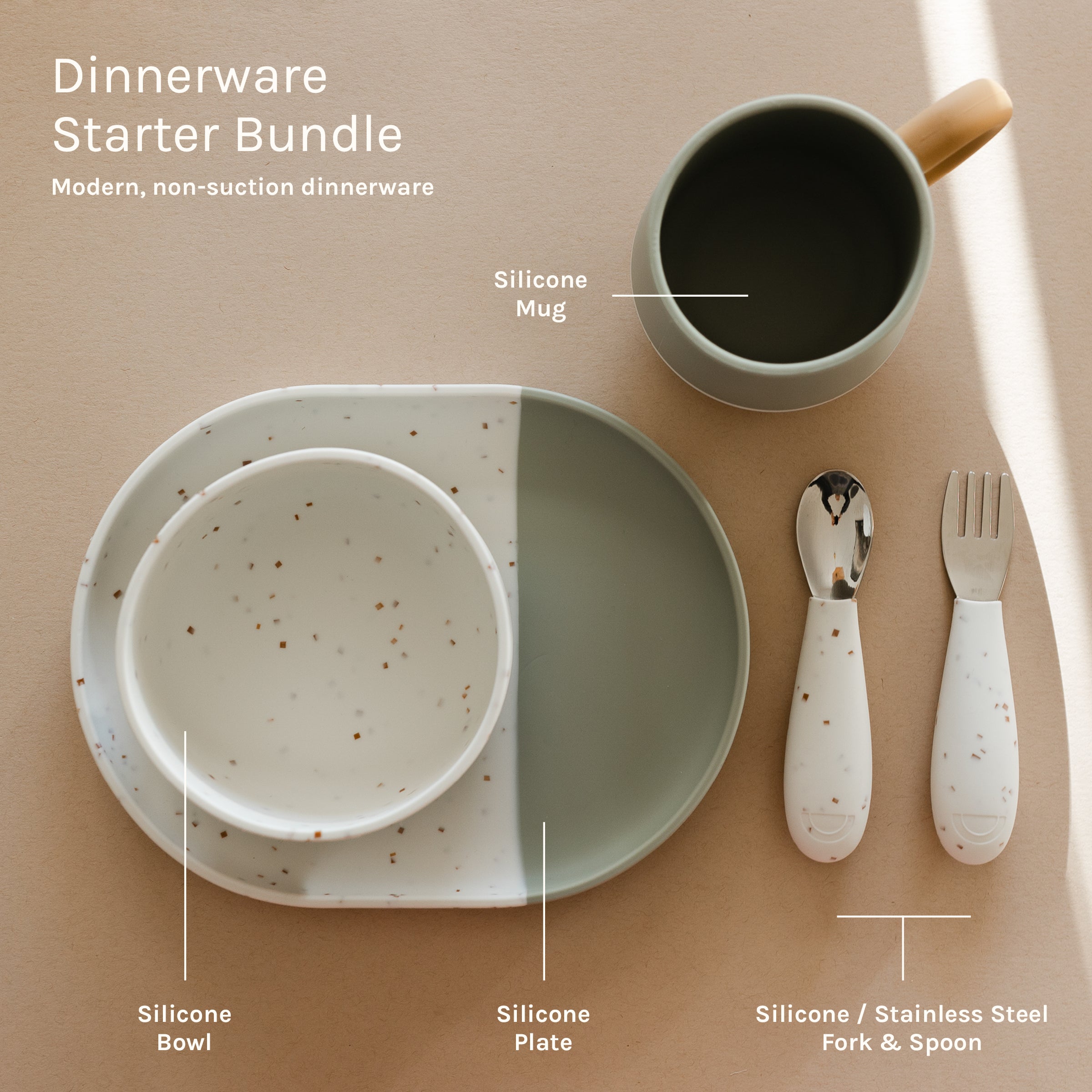 Dinnerware Bundle - Desert Sage/Brown Speckle