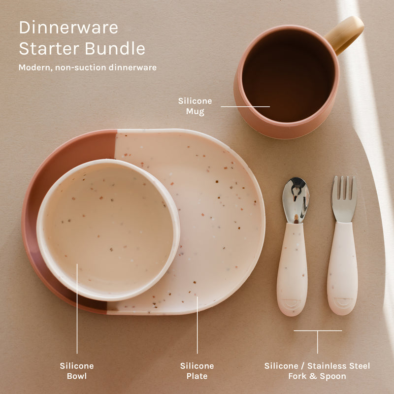 Dinnerware Bundle - Pale Terracotta/Blush Speckle