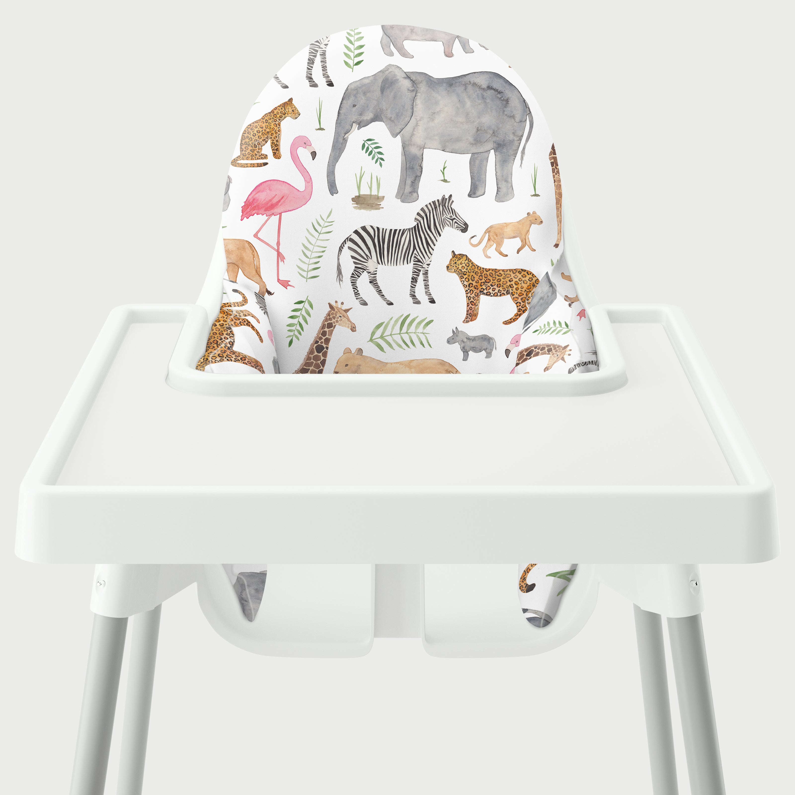 Highchair Cushion Cover - African Safari Animals