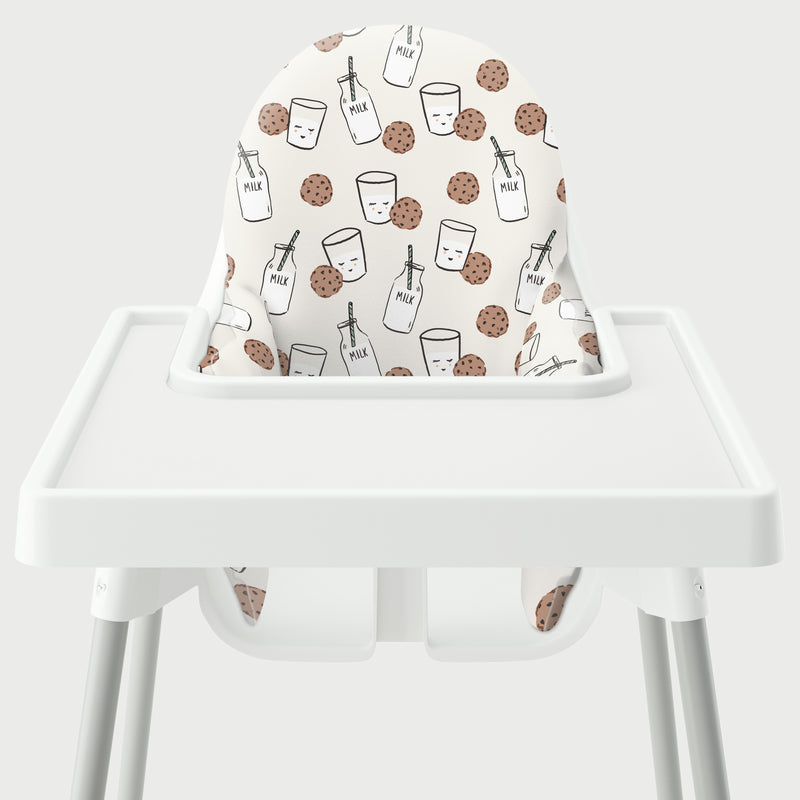 Highchair Cushion Cover - Cookies and Milk