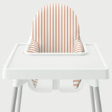 Highchair Cushion Cover - Rust Beach Stripes