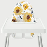 Highchair Cushion Cover - Sunflowers and Cream