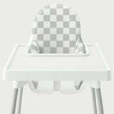 Highchair Cushion Cover - Grey Check It Out