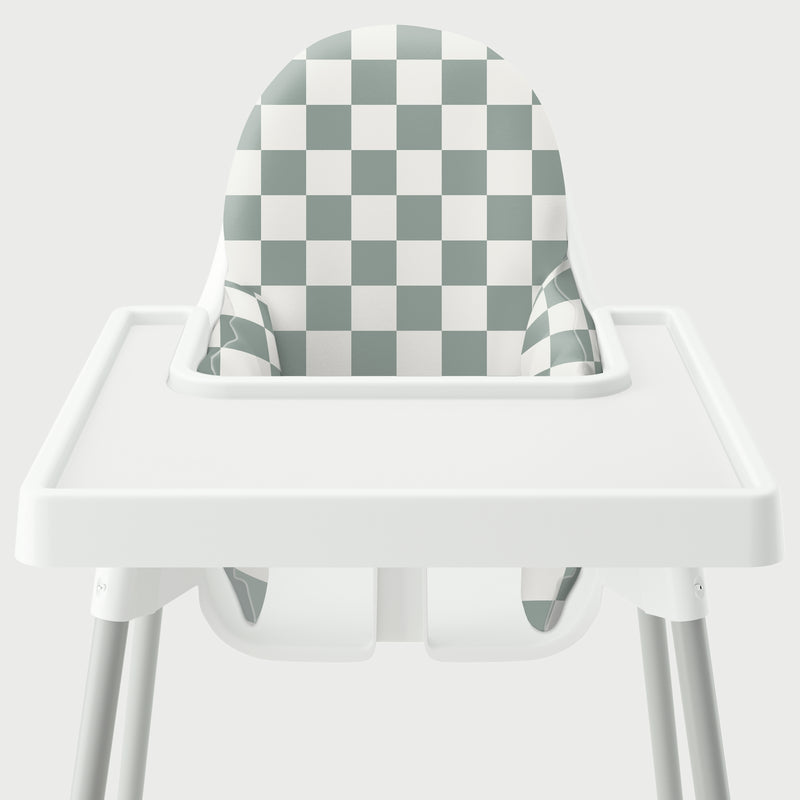 Highchair Cushion Cover - Jade Check It Out