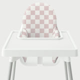 Highchair Cushion Cover - Mauve Check It Out