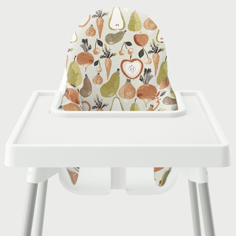 Highchair Cushion Cover - Earthy Veggies