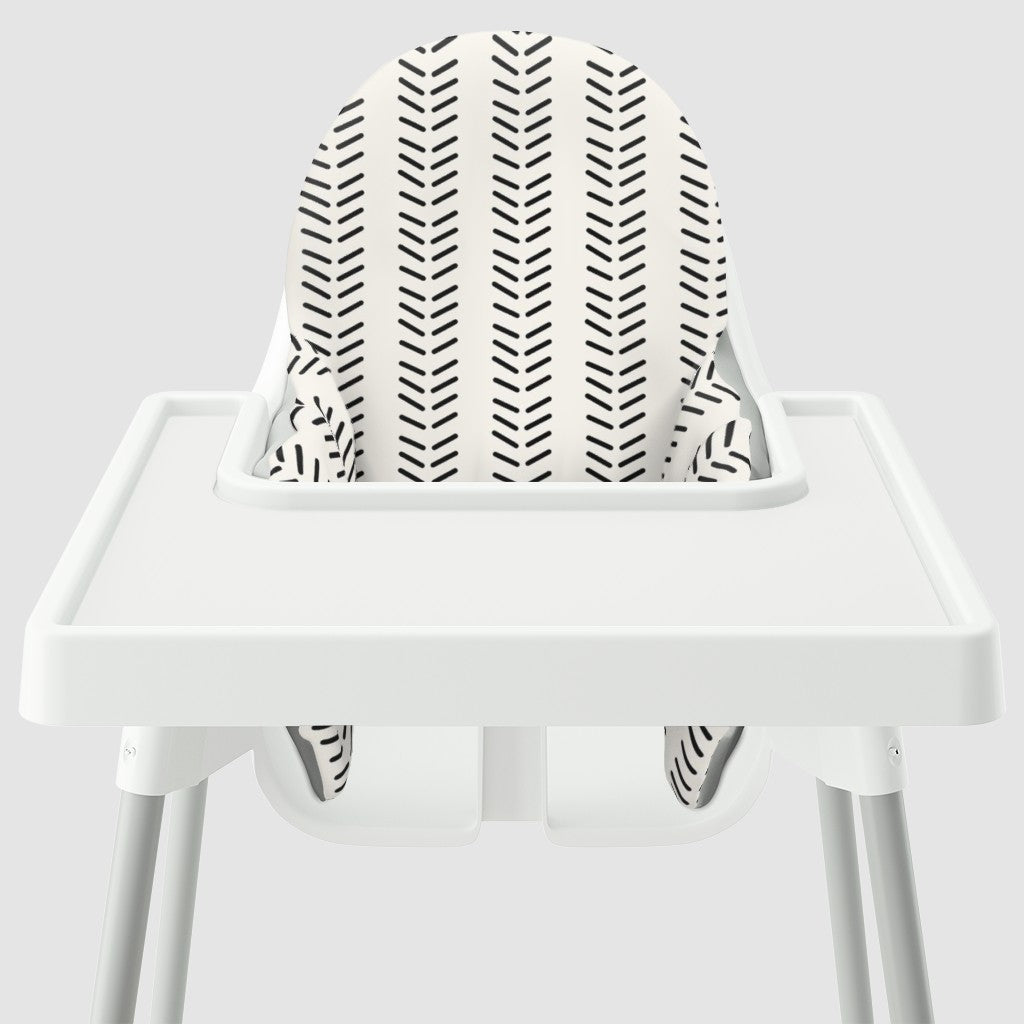 White Vertical Mudcloth