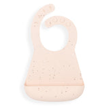 3-Pack Silicone Bibs - Pink/Cream