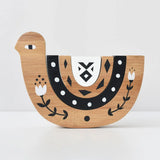 Bamboo Nesting Bird - Wooden Stacker Puzzle Toy