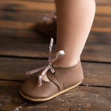 Tie Baby Mary Janes in Caramel SIZE 2
