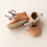 Tie Baby Mary Janes in Caramel SIZE 2
