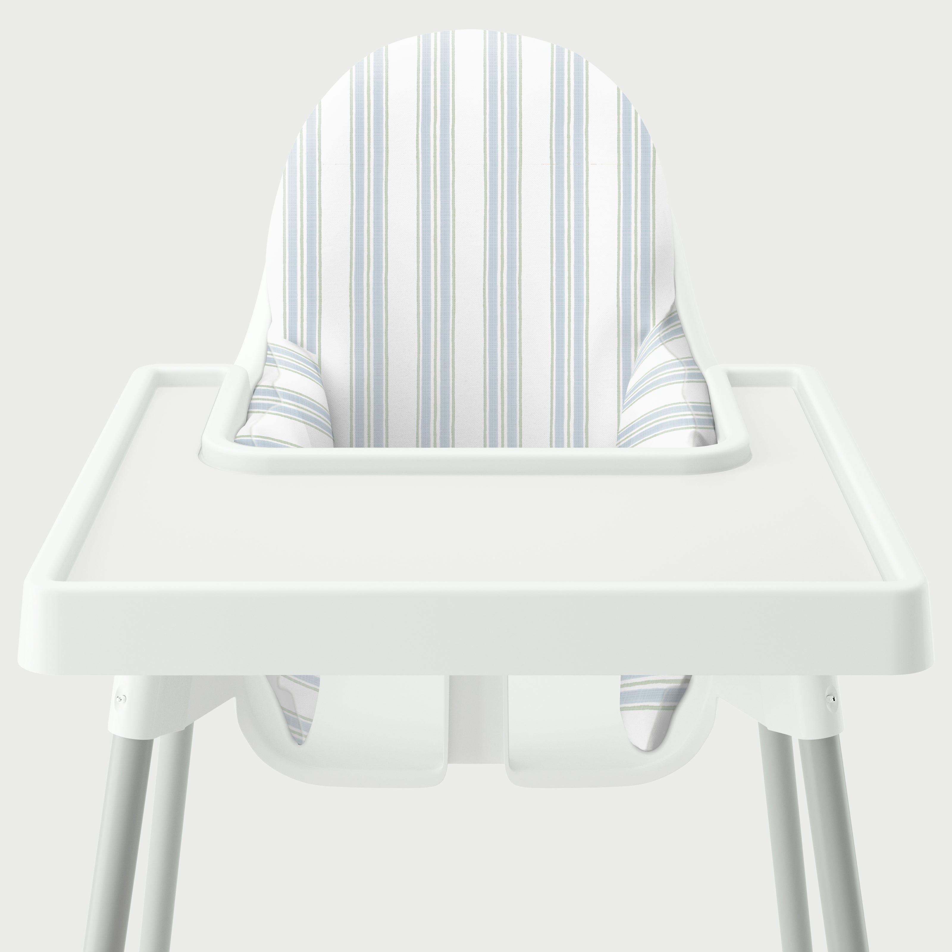 Highchair Cushion Cover - Blue and Green Anderson Stripe