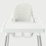 Highchair Cushion Cover - Ash Black Lines