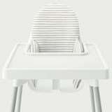 Highchair Cushion Cover - Ash Black Lines