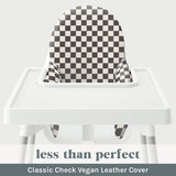 Less Than Perfect: Classic Check Vegan Leather Cushion Cover