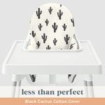 Less Than Perfect: Black Cactus COTTON Cushion Cover