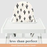 Less Than Perfect: Black Cactus COTTON Cushion Cover