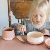 Silicone Bowl - Pale Terracotta/Blush Speckle