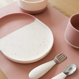 Silicone Plate - Pale Terracotta/Blush Speckle