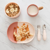 Silicone Plate - Pale Terracotta/Blush Speckle