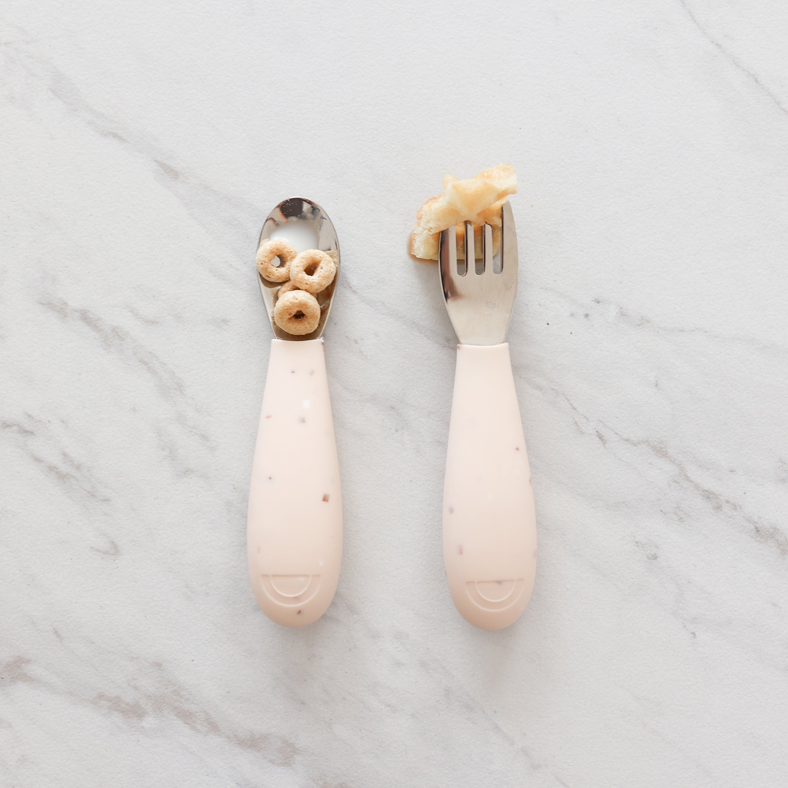 Fork and Spoon Set - Blush Speckle