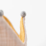 Birthday Crown with GREY Pompoms