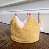 Birthday Crown with PINK Pompoms